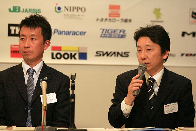 宇都宮ブリッツェン監督 柿沼章(左)と馬場隆司社長