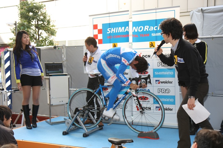 最高速チャレンジに挑む狩野智也（シマノレーシング）