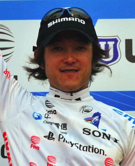 山岳賞ジャージを獲得した鈴木真理(シマノレーシング)