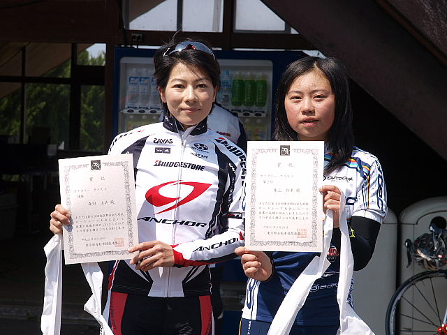 クラスFの優勝は森田正美(ブジヂストンアンカー)、2位は井上玲美(チームコラテック)
