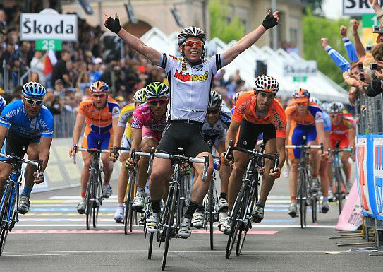 2008年ジロでは第4、第13ステージに勝っているマーク・カヴェンディッシュ（当時ハイロード）