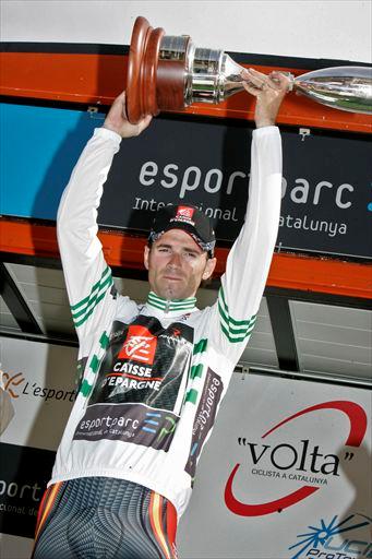 ステージ優勝し、リーダーの座を守り続けるアレハンドロ・バルベルデ（スペイン、ケスデパーニュ）