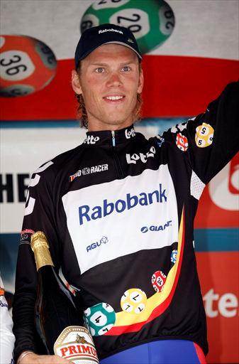 ツアー・オブ・ベルギー総合優勝を決めたラース・ボーム(オランダ、ラボバンク)
