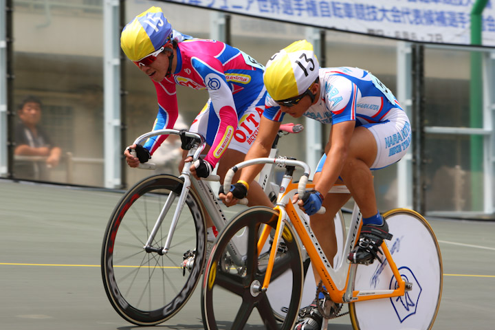 J男子ポイントレース 黒枝士揮と山本元喜は同点でゴールを迎える