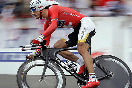 ツール・ド・スイス2009　圧倒的な独走力を見せつけ、総合優勝に輝いたファビアン・カンチェラーラ（スイス、サクソバンク）