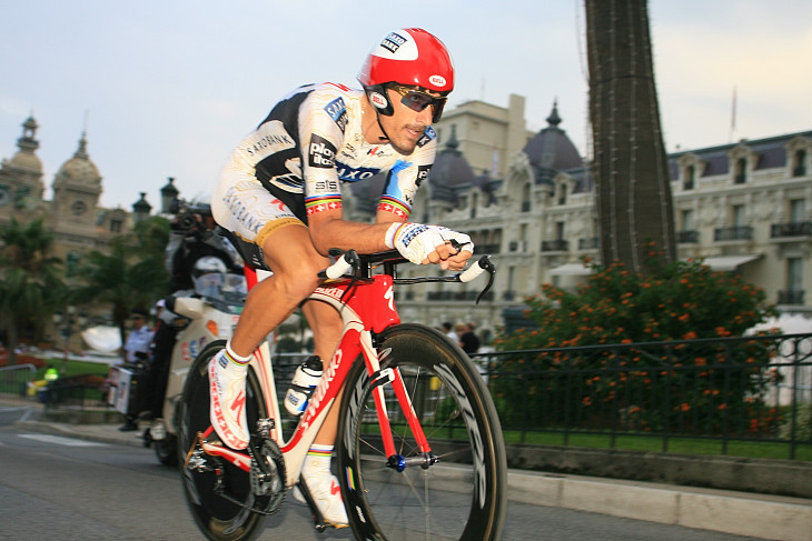 2009年ツール・ド・フランス第1ステージ　トップタイムを叩き出したファビアン・カンチェラーラ（スイス、サクソバンク）