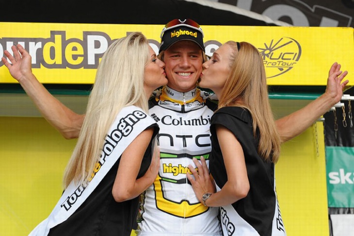 ステージ優勝を飾ったエドヴァルド・ボアッソン（ノルウェー、チームコロンビア・HTC）