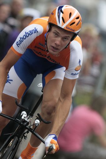ステージ2位に入ったセバスティアン・ラングヴェルト（オランダ、ラボバンク）
