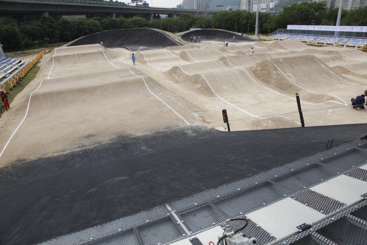 新設されたThe HKJC International BMX Park のレースコース