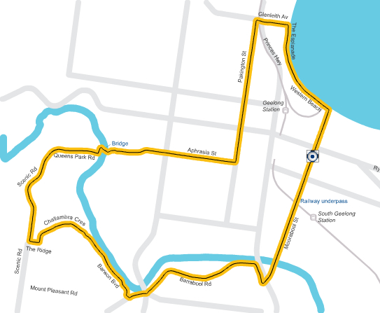 ジーロング周回コース(15.9km)