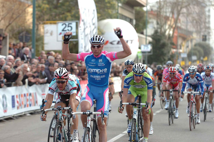 2年連続ステージ優勝を飾ったアレッサンドロ・ペタッキ(イタリア、ランプレ)