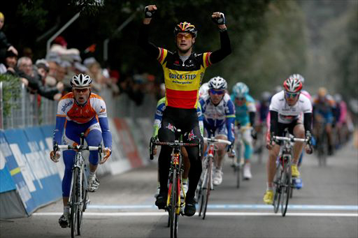ティレーノ〜アドリアティコ第2ステージで勝利したトム・ボーネン（ベルギー、クイックステップ）