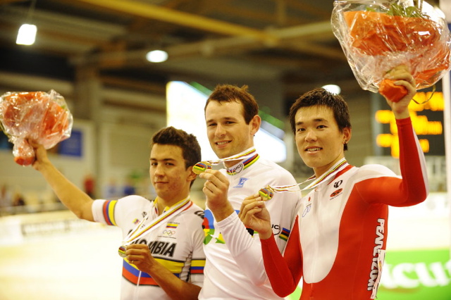 2010年トラック世界選手権スクラッチで銅メダルを獲得した盛一大