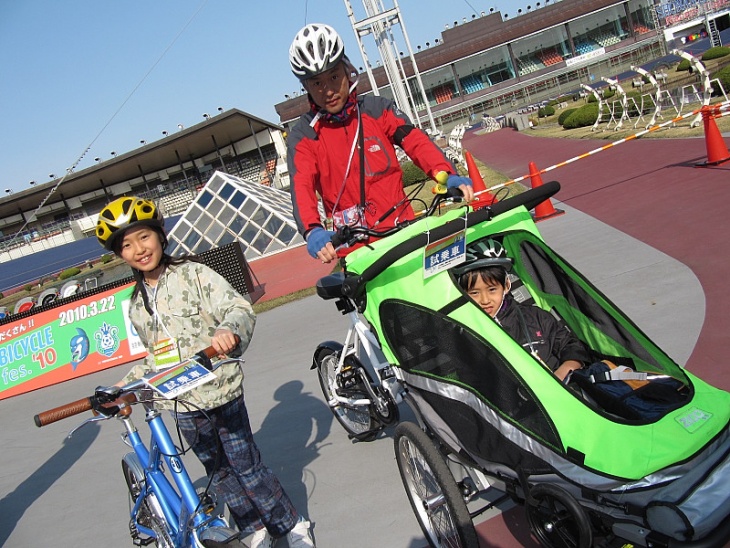 子供載せ自転車も試しました