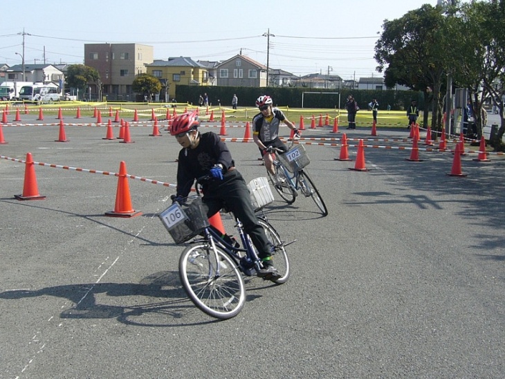 ママチャリでコースを攻める!