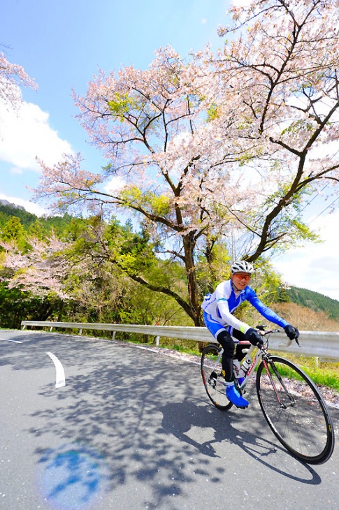 桜の季節に峠道を堪能！（写真は第1回大会）