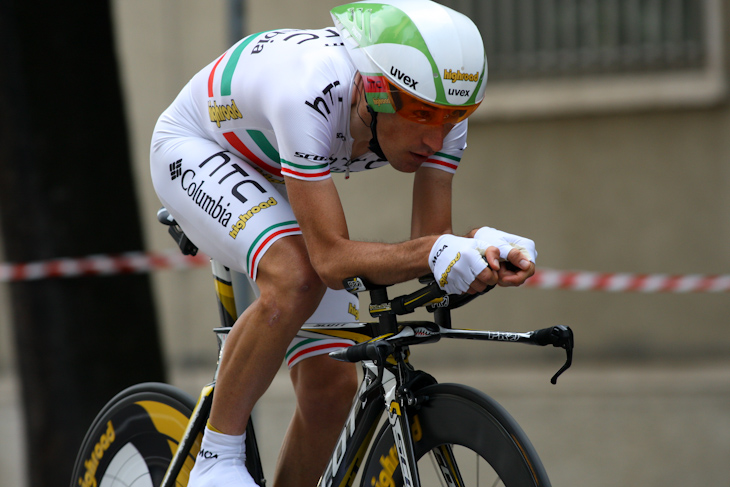 トップから2秒遅れのステージ2位に入ったマルコ・ピノッティ（イタリア、チームHTC・コロンビア）