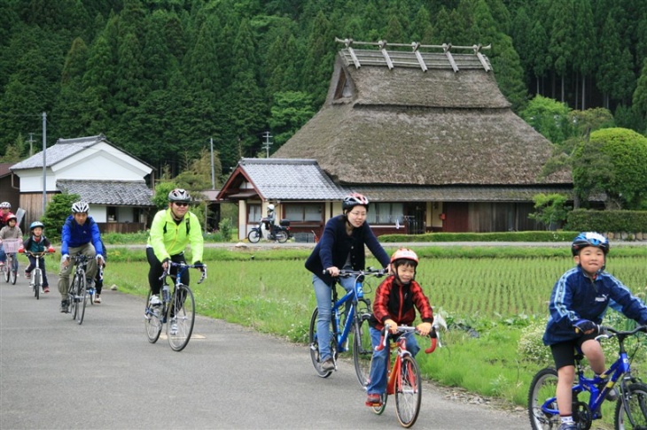 豊かな自然の美山町周辺をサイクリング