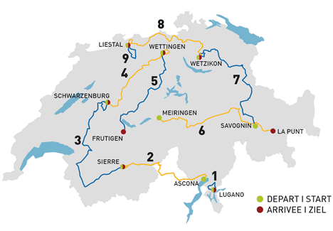 ツール・ド・スイス2010コース全体図