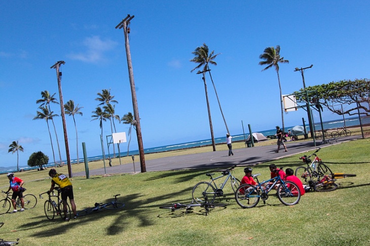 100km折り返しのスワンジービーチパーク