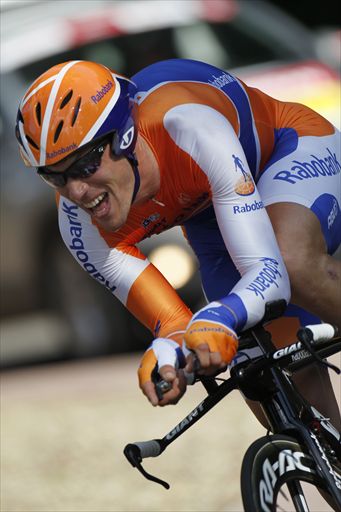 6秒差のステージ2位に入ったマーティン・チャリンギ（オランダ、ラボバンク）