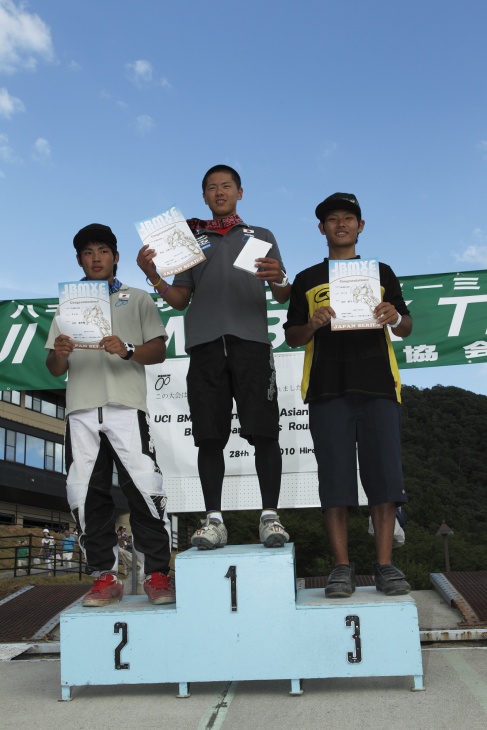 ジュニア男子で優勝した長迫吉拓