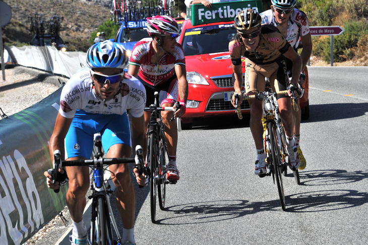 ブエルタ・ア・エスパーニャ2010第2ステージ　山岳地帯で先頭グループに追いついたマルコス・ガルシア
