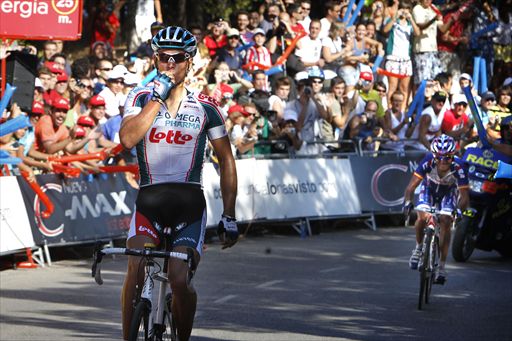 ブエルタでステージ2勝を飾ったフィリップ・ジルベール（ベルギー、オメガファーマ・ロット）