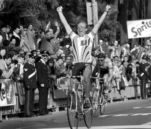 1988・1989年にミラノ～サンレモ優勝を挙げているローラン・フィニョン（フランス）