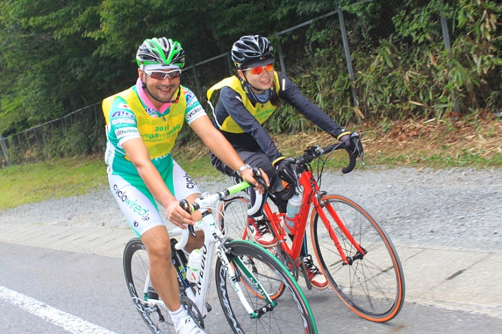 「やっぱり、女性ライダーとのサイクリングは心躍るね~。」