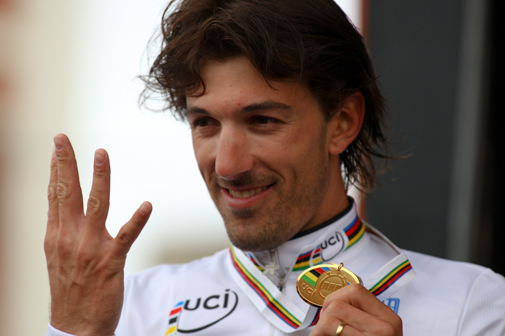 今年4度目の世界選手権タイムトライアル制覇を果たしたファビアン・カンチェラーラ（スイス）