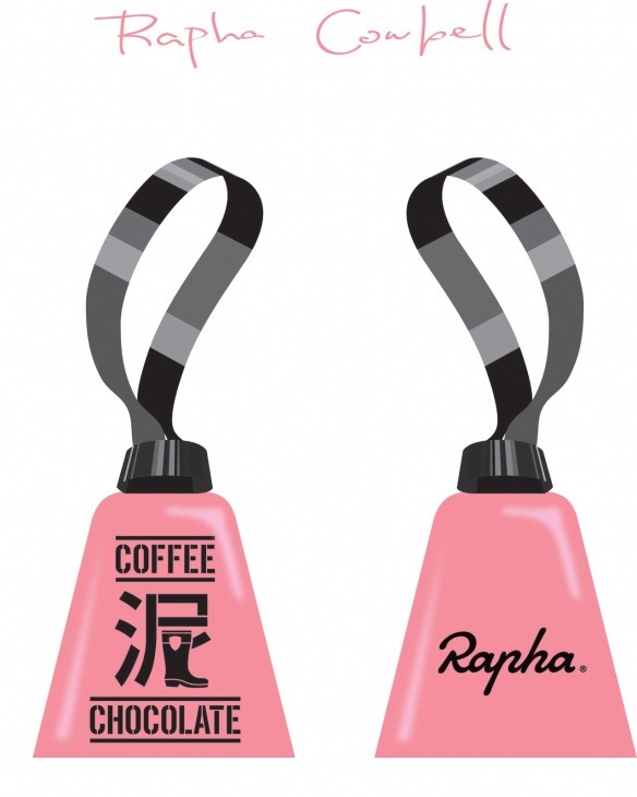 会場で販売されるRaphaデザインの応援用カウベル