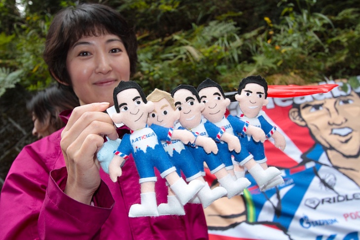 カチューシャの出場選手の手作り人形です!(昨年はサクソバンク人形でした)