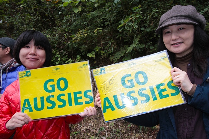 メルボルン世界選でゲットした「GO AUSSIES」にマキュアンのサインもらいました!