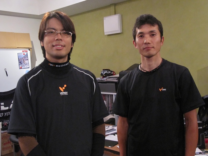 インストラクターの田口雅和さん（左）と大串武士さん（右）