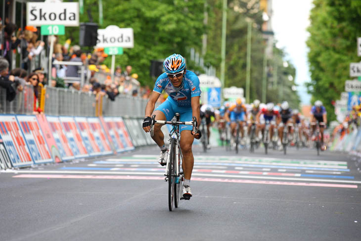 ジロ・デ・イタリア第5ステージで3位に入った新城幸也選手（Bboxブイグテレコム）