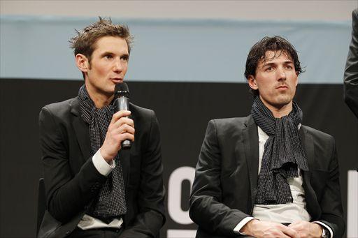 チームの中心的人物フランク・シュレク(ルクセンブルク)とファビアン・カンチェラーラ(スイス)