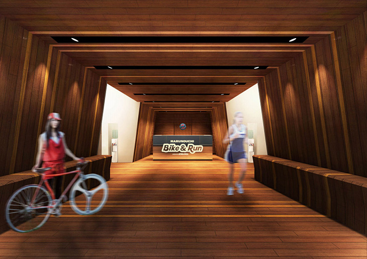 MARUNOUCHI Bike&Runのエントランス完成イメージ