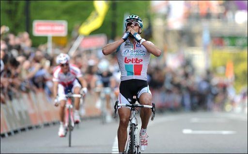 アムステル・ゴールドレース2011を制したフィリップ・ジルベール(ベルギー、オメガファーマ・ロット)