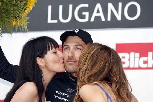 5度目のツール・ド・スイスオープニングTT勝利を挙げたファビアン・カンチェラーラ(スイス、レオパード・トレック)