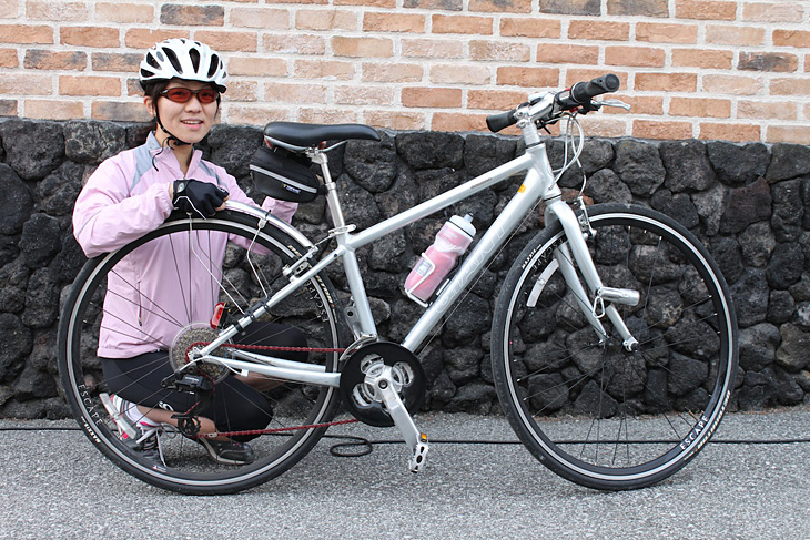 いつも都内で乗っているクロスバイクで初挑戦