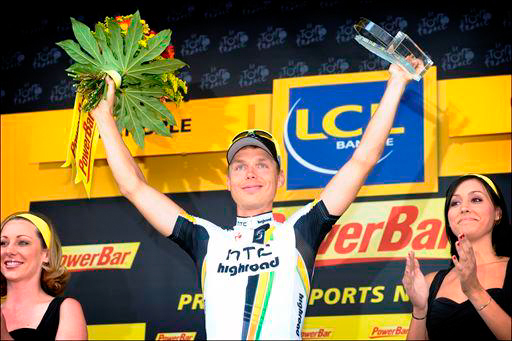 ステージ優勝に輝いたトニ・マルティン（ドイツ、HTC・ハイロード）