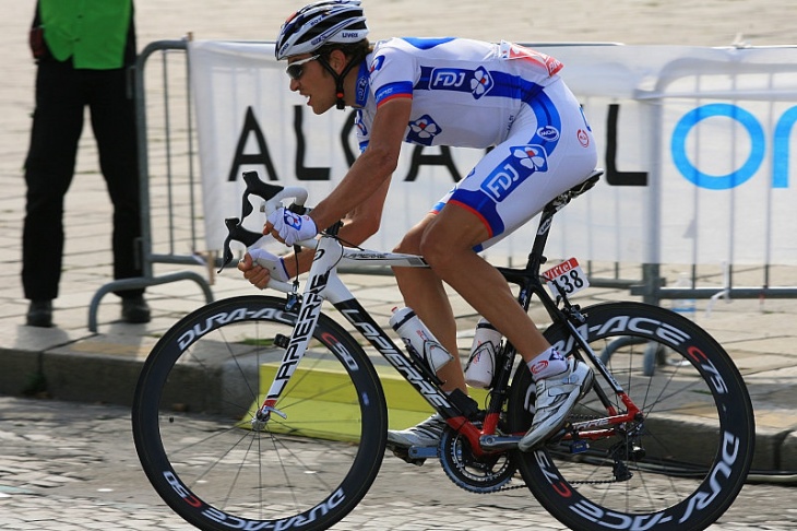 総合敢闘賞に輝いたジェレミー・ロワ（フランス、FDJ）。最終日の第21ステージでもシャンゼリゼ周回で逃げグループに乗り、果敢な走りを見せた