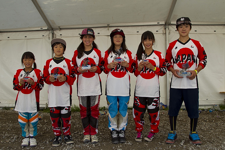 日本人選手決勝進出者：左より佐宗、中井、榊原、畠山、辻田、山口