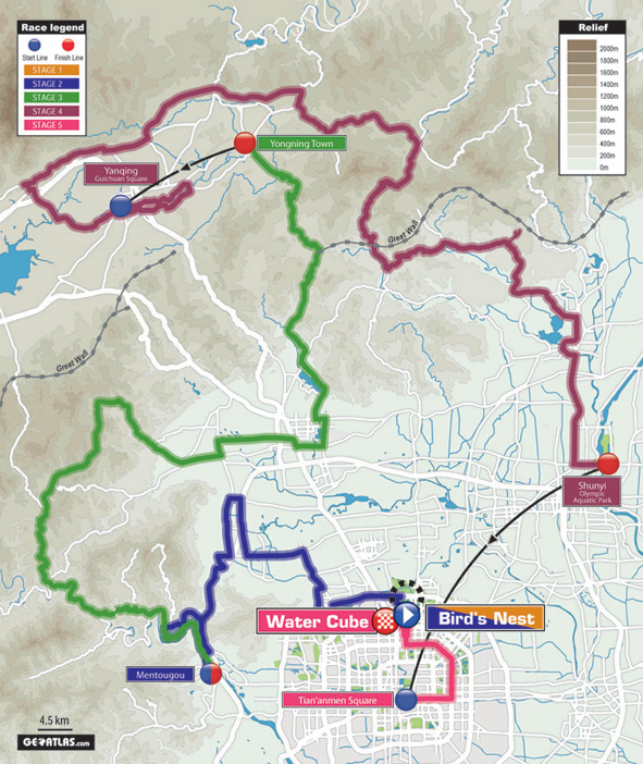 ツアー・オブ・北京2011コース全体図