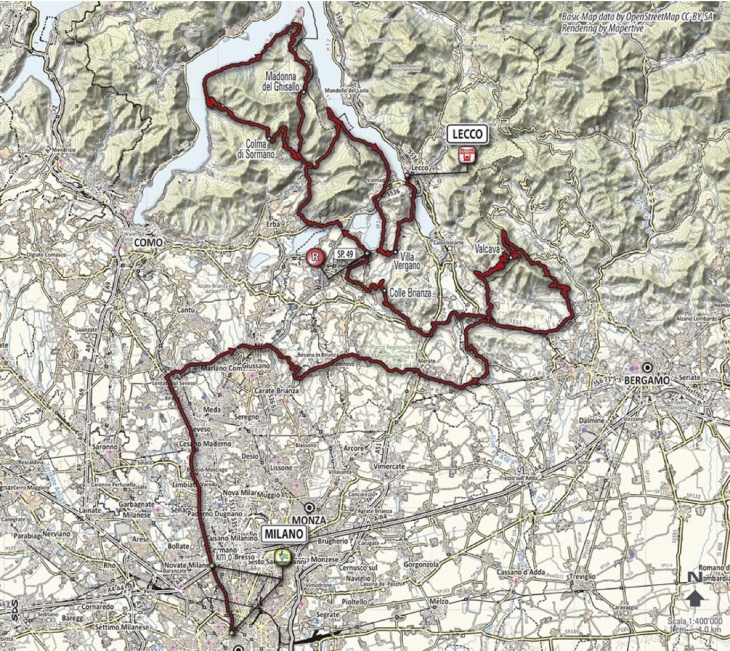 ジロ・ディ・ロンバルディア2011コースマップ