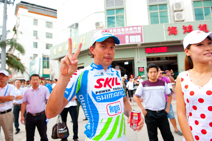 スプリント2連勝を挙げたケニー・ファンヒュメル(オランダ、スキル・シマノ)