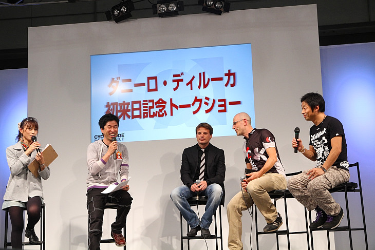 急遽来日したダニーロ・ディルーカ（カチューシャ）のトークショーも開催