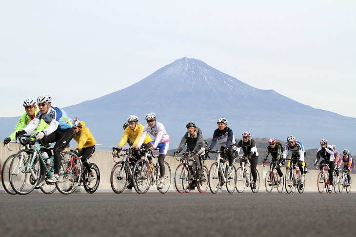 サイクリングを楽しむ参加者たち