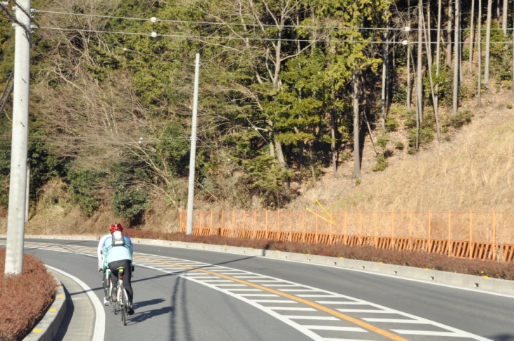 下り坂に入るなり、一気にすっ飛んで行く。